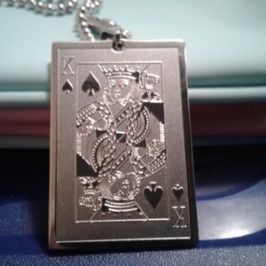King of spades card necklace